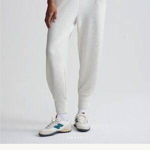 Varley White Track Pants with Elastic Waistband